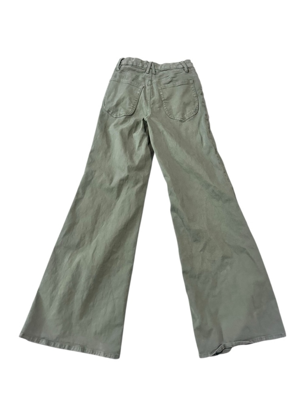 Good American Olive Green Twill Good Ease Wide Legged Pants Size 4/27 - Picture 4 of 7